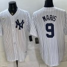 New York Yankees #9 Roger Maris White Home Cool Base Stitched Baseball Jersey