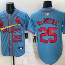 St. Louis Cardinals #25 Mark McGwire Blue Alternate Limited Stitched Baseball Jersey