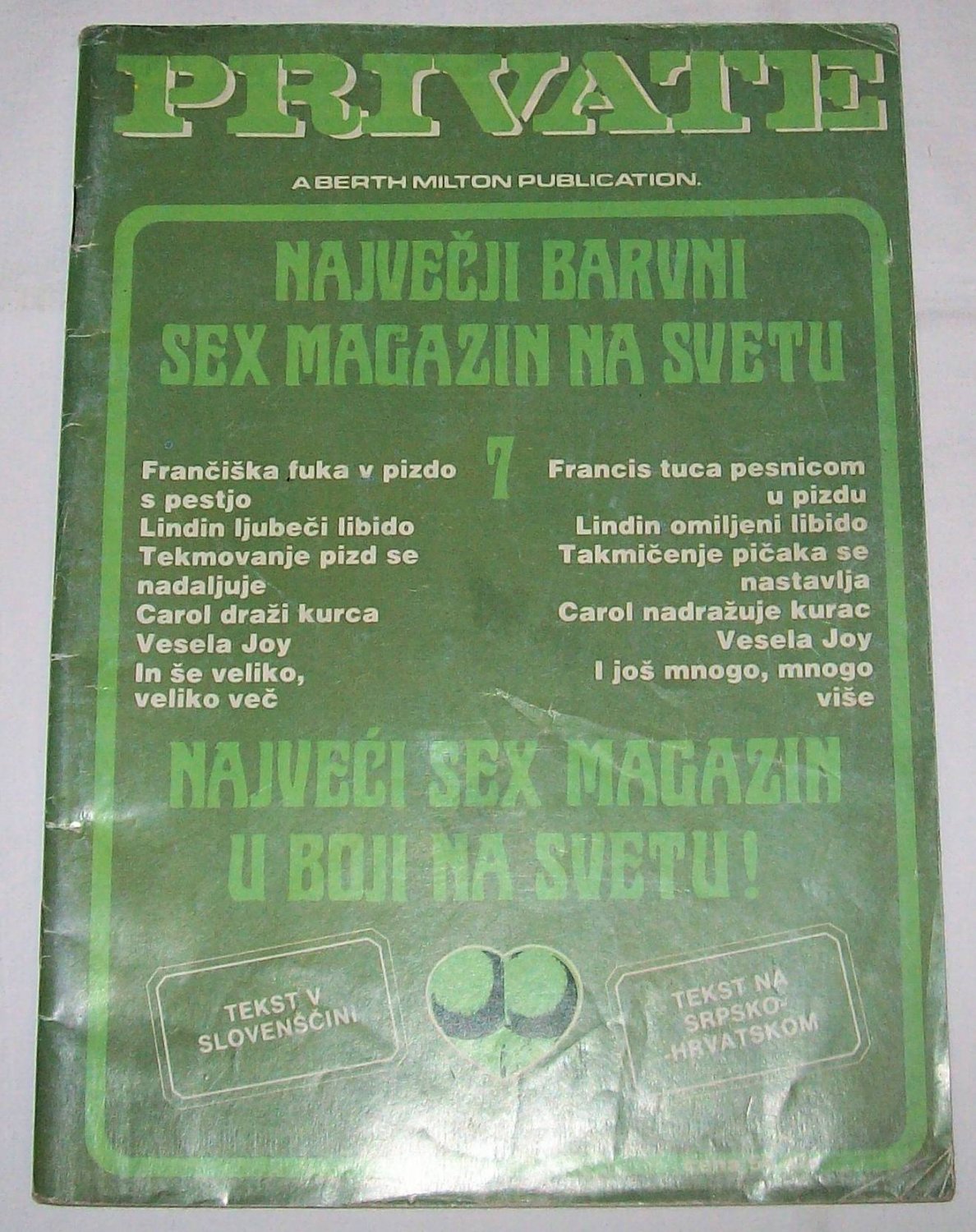 Erotic magazine - Private #7 1988 #3