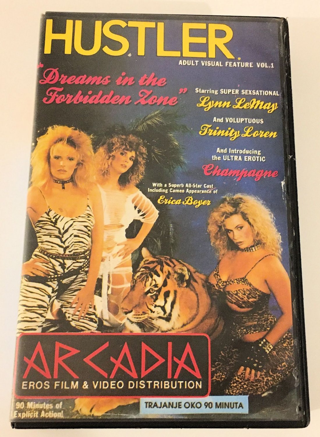 Erotic VHS Arcadia Eros film TV 220 Hustler Dreams in the forbidden zone 1991