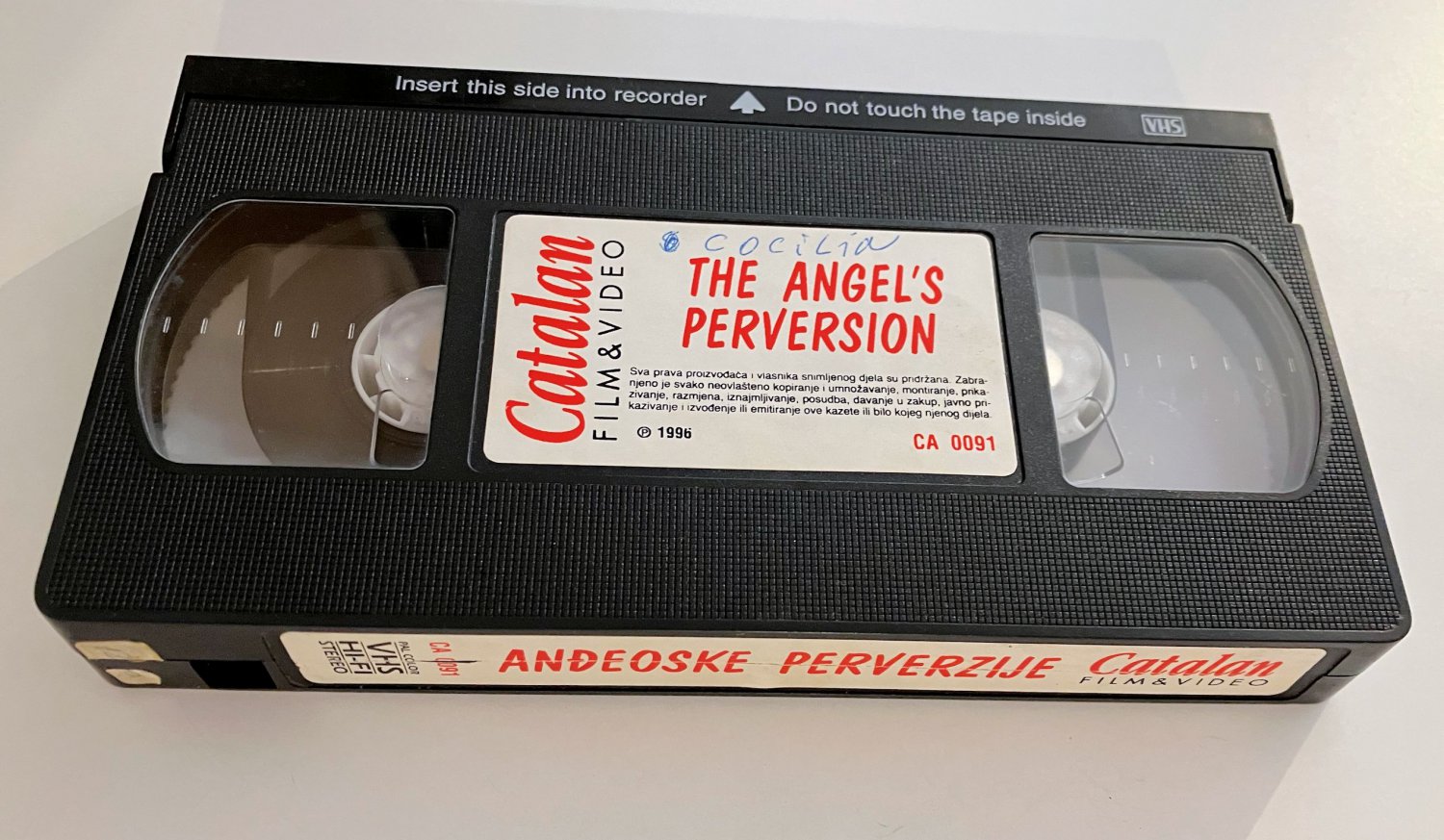 Erotic VHS The Angel's perversion Le perversioni degli angeli 1991