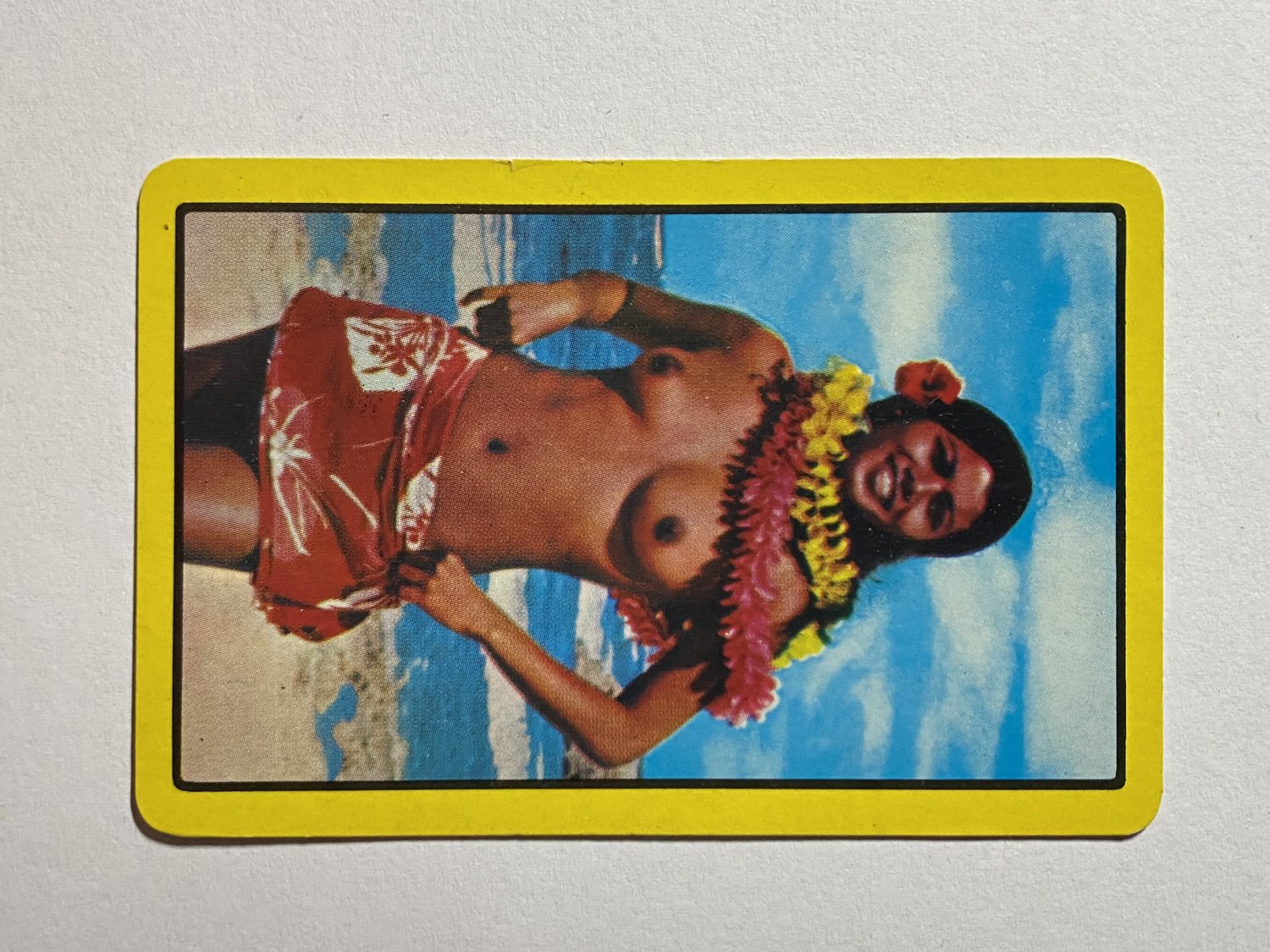 SINGLE 1 PLAYING SWAP CARD - HAWAIIN GLAMOUR GIRL (TT517)