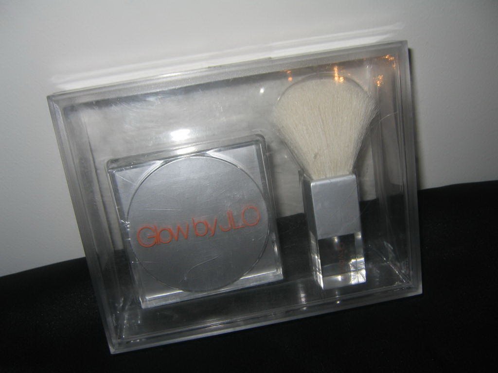J LO Glow Jennifer Lopez FACE & BODY SHIMMER LOOSE POWDER with BRUSH