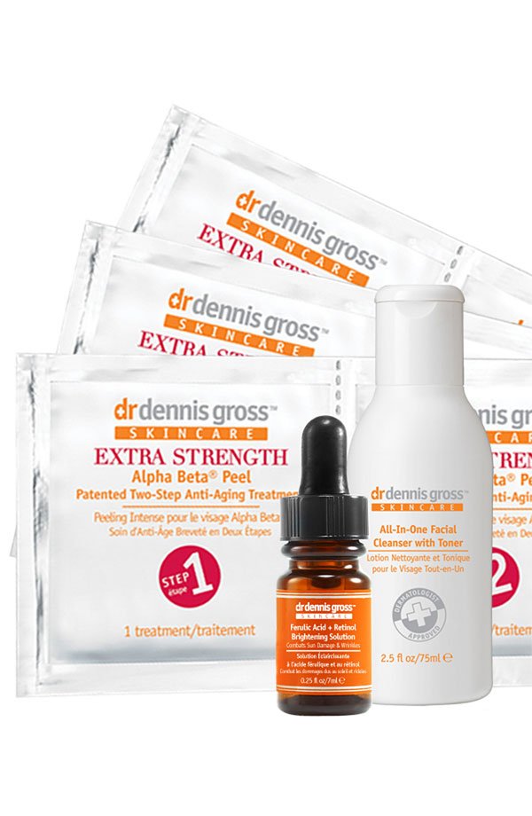 DR DENNIS GROSS Facial Cleanser Toner FERULIC ACID RETINOL BRIGHTENING SOLUTION Alpha Beta Face Peel