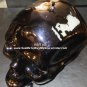 *imperfect* DL & Company MEMENTO MORI LUSTROUS Medium BLACK 1530 shiny goth SKULL CANDLE new!