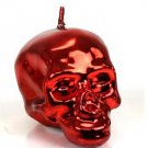 Halloween DL & Company MEMENTO MORI Unscented LUSTROUS Metallic RED Medium 1519 SKULL CANDLE NEW Halloween DL & Company MEMENTO MORI Unscented LUSTROUS Metallic RED Medium 1519 SKULL CANDLE NEW