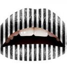 VIOLENT LIPS Temporary Lip Tattoos BLACK & WHITE STRIPES Bold Lips! 1 application/set VIOLENT LIPS Temporary Lip Tattoos BLACK & WHITE STRIPES Bold Lips! 1 application/set