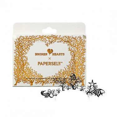 PAPERSELF eyelashes &acirc;�&curren; Broken Hearts UNDER THE SEA &acirc;�&curren; seahorse coral False Paper Art Eye Lashes