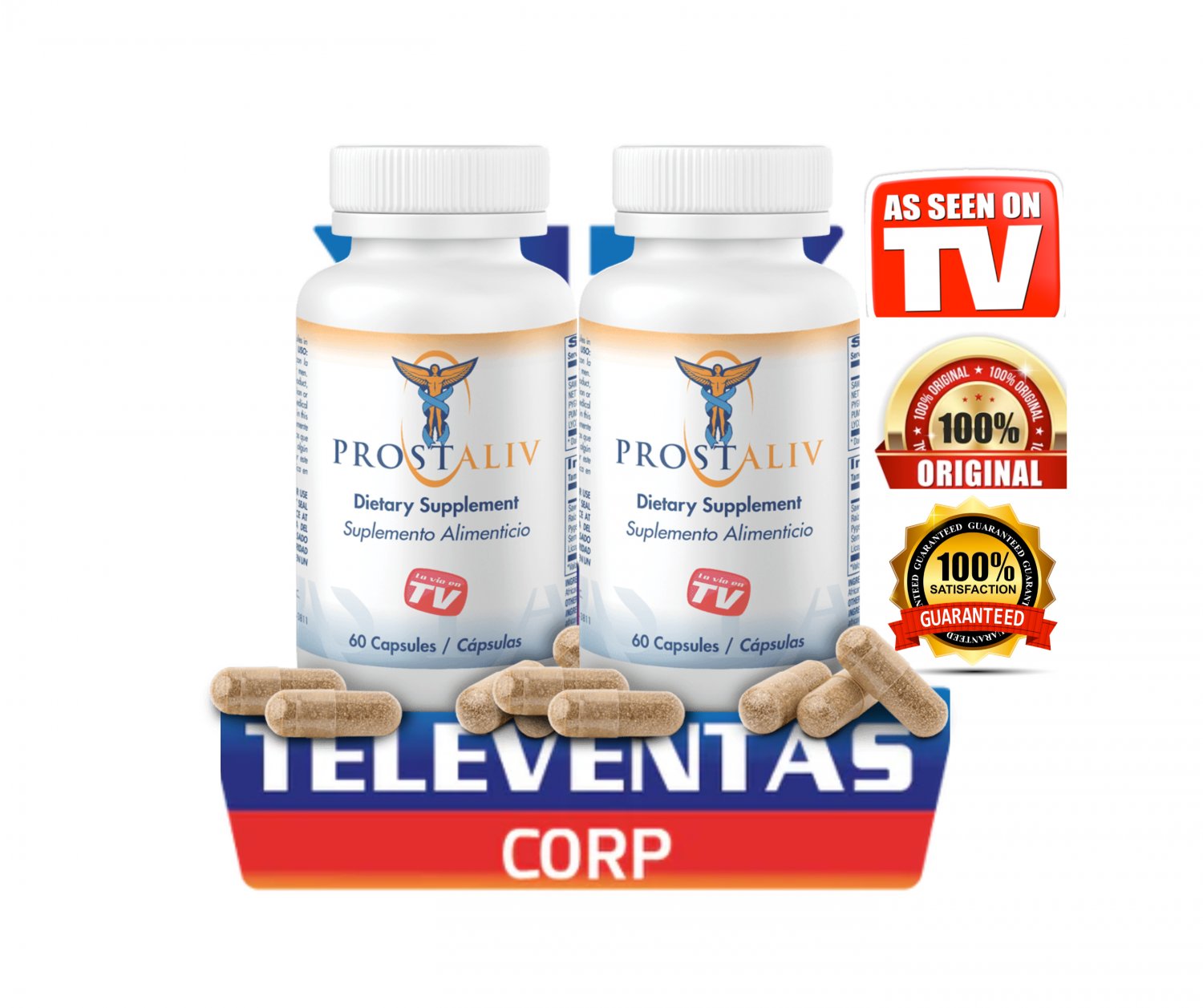 PROSTALIV IMPROVES PROSTATE HEALTH A 60 CAPS X 2 Bottles
