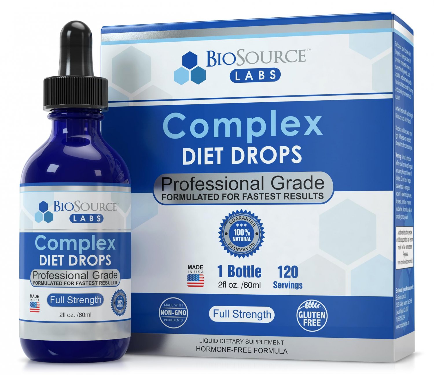 BioSource Labs Complex Diet Drops | Natural Weight Support Formula | Unisex 2 fl oz