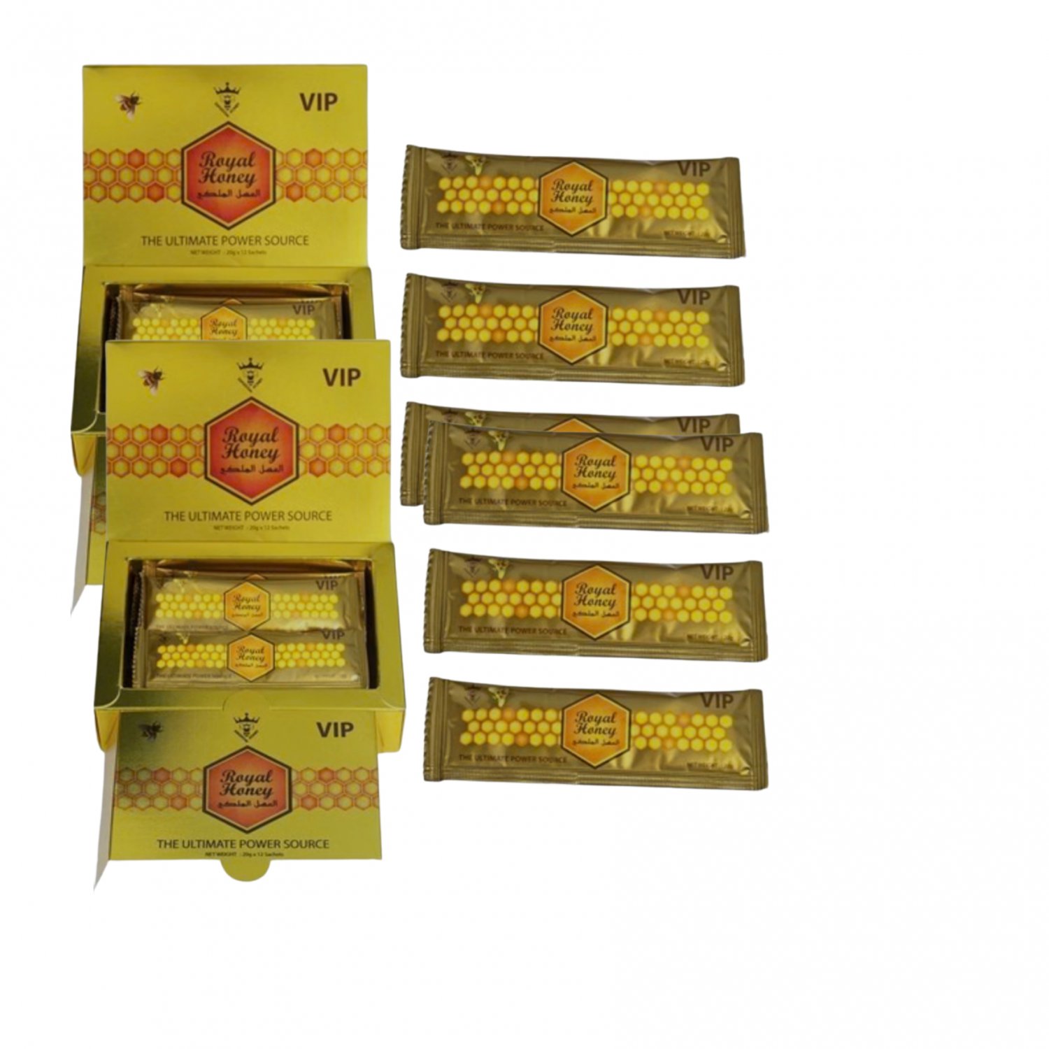 Honey Pack - Bee Pollen from Ginseng Blossoms & Herbs, Full Box of 12 Pack