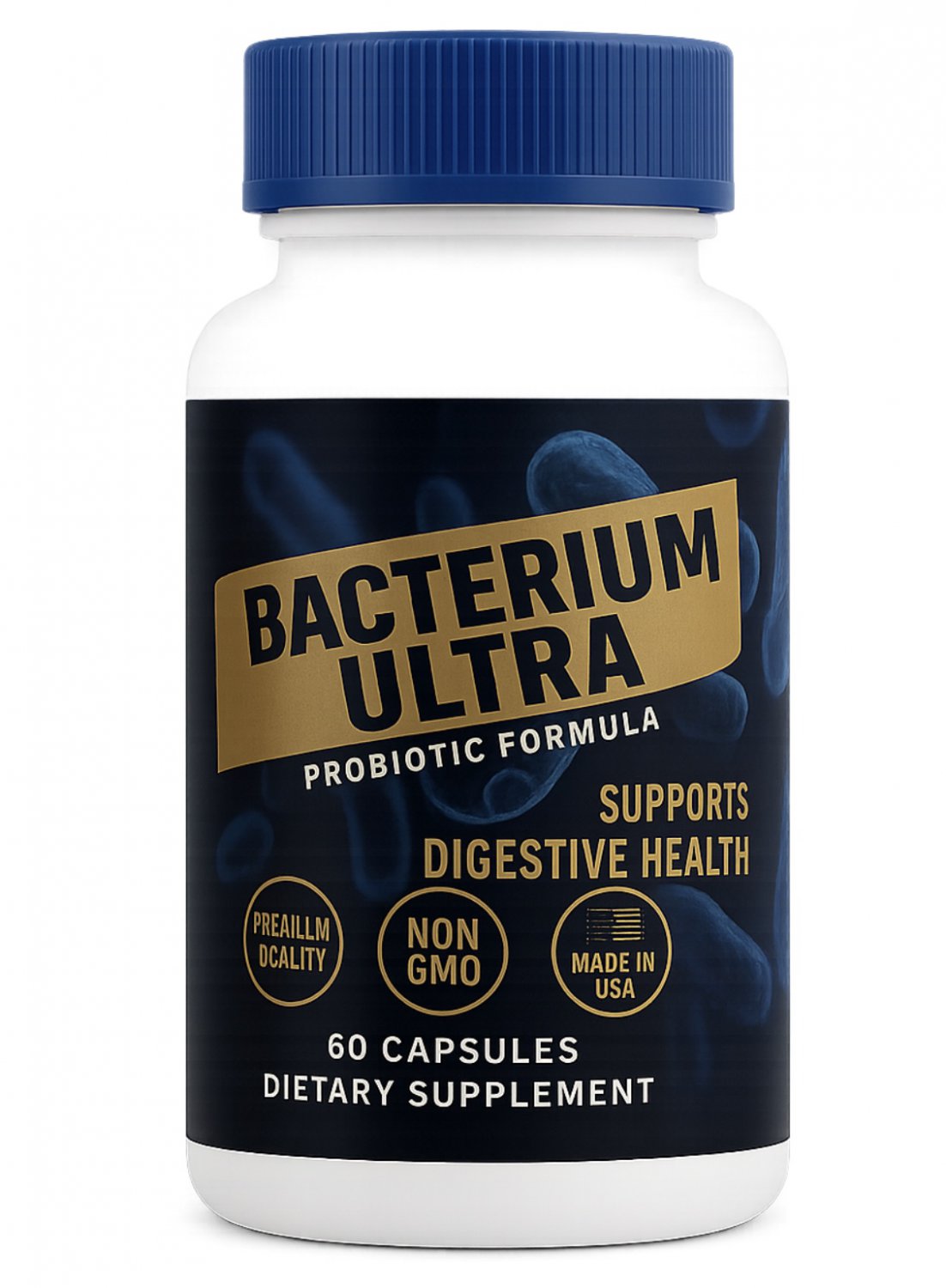 Bacterium Ultra - Maximum Strength Probiotics for Digestive & Intestinal Health - 60 Capsules