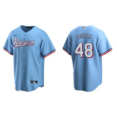 Texas Rangers #48 Jacob Degrom Jersey - White - Bluefink