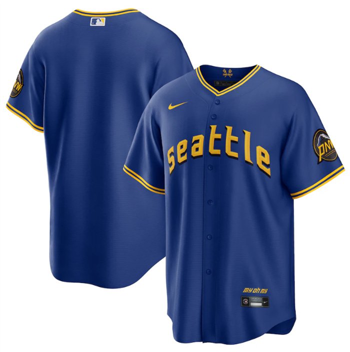 Seattle Mariners Blank Royal 2023 City Connect Cool Base Jersey