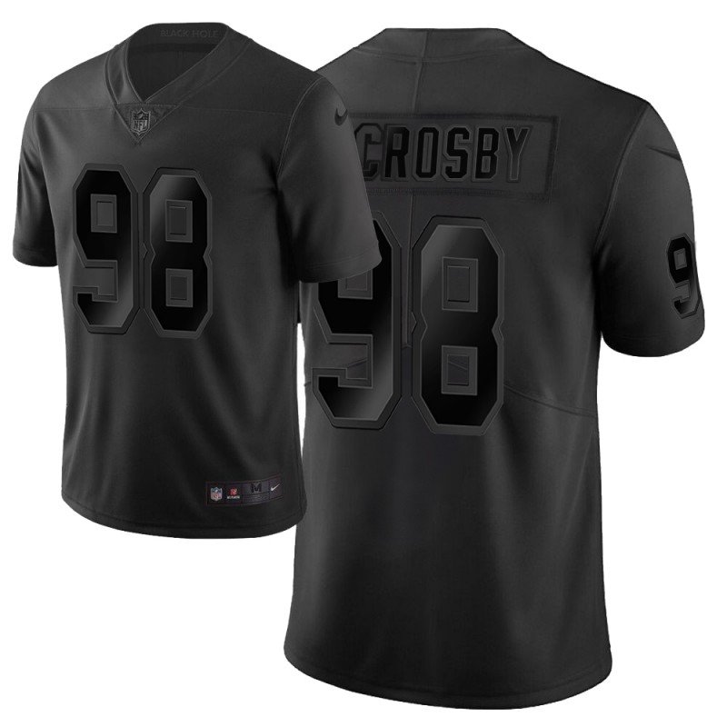 Las Vegas Raiders #98 Maxx Crosby Black City Edition Vapor Limited Jersey