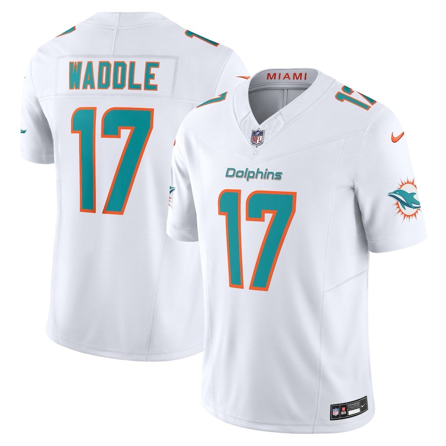 Miami Dolphins #17 Jaylen Waddle White Vapor F.U.S.E. Limited Jersey