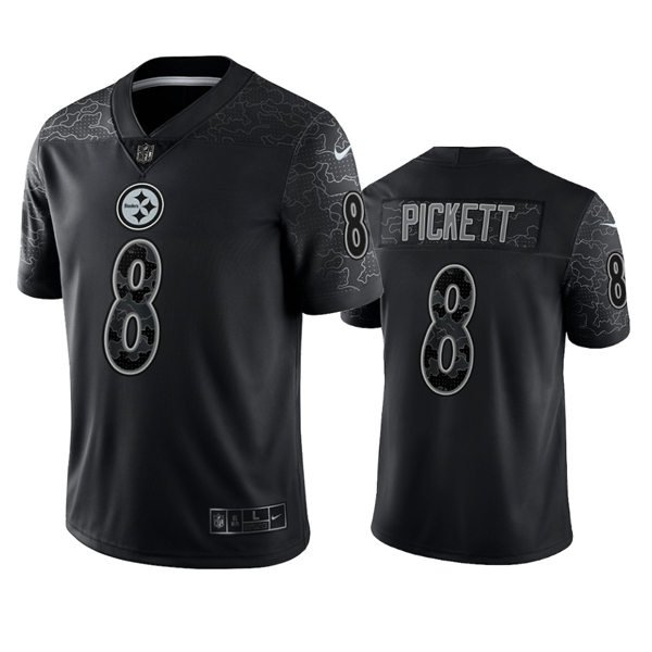 Kenny Pickett Jersey Pittsburgh Steelers #8 White Limited Black Split