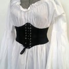 Corset Belt Goth Pirate Underbust Pagan Renaissance Corset Wench Halloween Costume Black