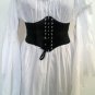 Corset Belt Goth Pirate Underbust Pagan Renaissance Corset Wench Halloween Costume Black