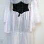 Corset Belt Goth Pirate Underbust Pagan Renaissance Corset Wench Halloween Costume Black