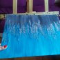 original colorful turquoise abstract painting modern wall decor