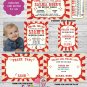 Carnival/Circus Birthday Invitations and More... Boy or Girl - Photo Options - Digital File