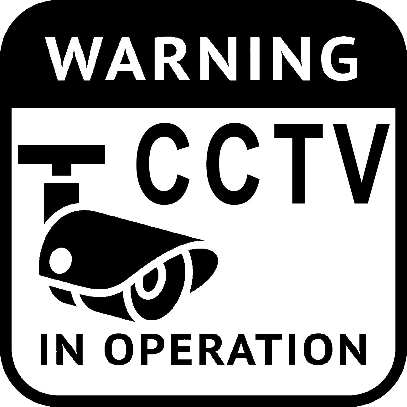 CCTV Camera In Operation Vinyl Decal Stickers Window Hidden Cam Warning