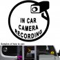 In Car Camera Recording Vinyl Decal Stickers Window CCTV Hidden Cam Warning