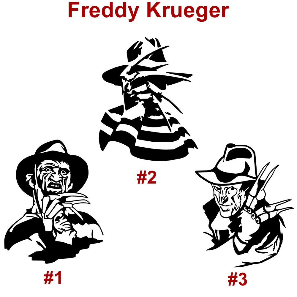 Freddy Krueger Design #1 Vinyl Decal Sticker Car Window Wall Laptop ...