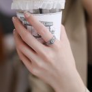 925 silver ring female retro jewelry accessories Korean punk style adjustable