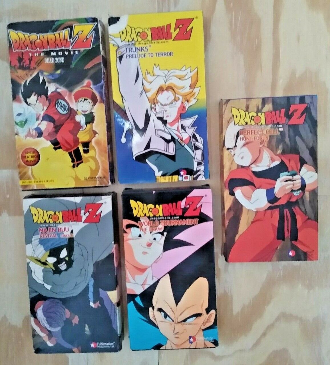 5 VTG Dragonball Z VHS Tapes - The Movie Deadzone, Trunks Prelude to ...