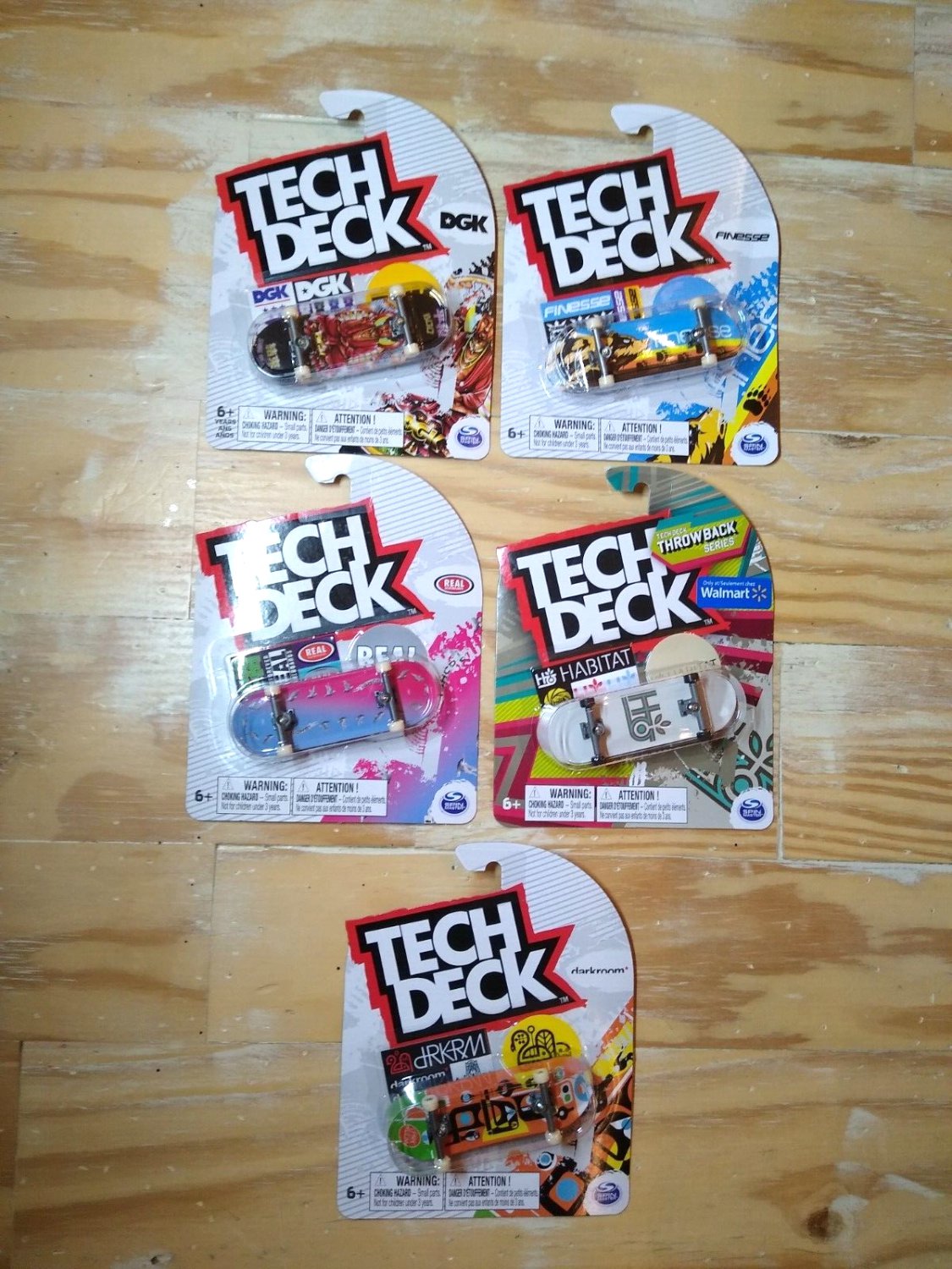 (5) Tech Deck Skateboard Lot! NIB! darkroom/DGK/Real/Habitat/Finesse