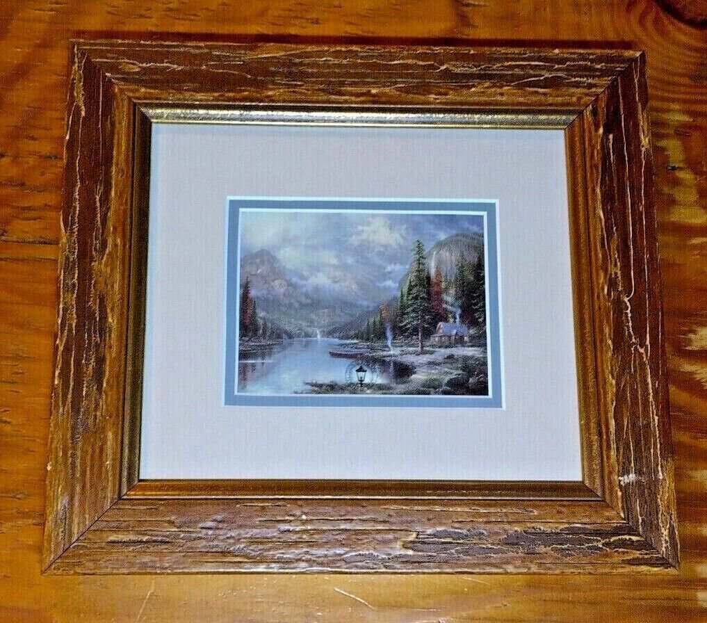 Thomas Kinkade Mountain Majesty Print 4x51/2 Matted & Framed Frame 101/ ...