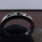 Garnet and Beryl Pure Silver Gypsy Set Band Ring