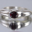 Anthill Garnet Fine Silver Ring, Size 6
