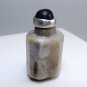 Ocean Agate with Fine Silver and Cordierite Gemstone Lid Miniature Jar, Container, Collectibles
