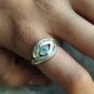 Poseidon's Eye, Aquamarine Gemstone set in Fine Silver Ring, Statement Jewelry