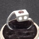 Controlled Chaos - A red and white Garnet Statement Ring