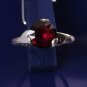Colour-Change Garnet Solitaire Fine Silver Ring, size 7 3/4, Specimen, Fine Jewelry