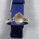White Beryl Fine Silver Ring, Goshenite Specimen in elegant Band, Solitaire Jewelry