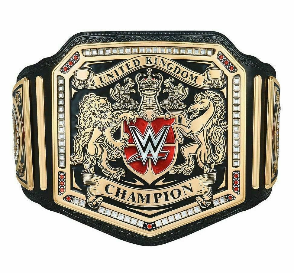 WWE United kingdom UK Championship Wrestling Title Replica Belt Adult Size Replica 4mm plates