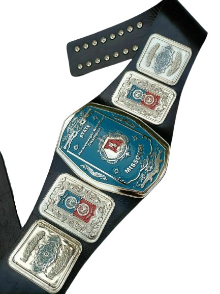 MISSOURI STATES HEAVYWEIGHT WRESTLING CHAMPIONSHIP BELT Replica 4mm ...