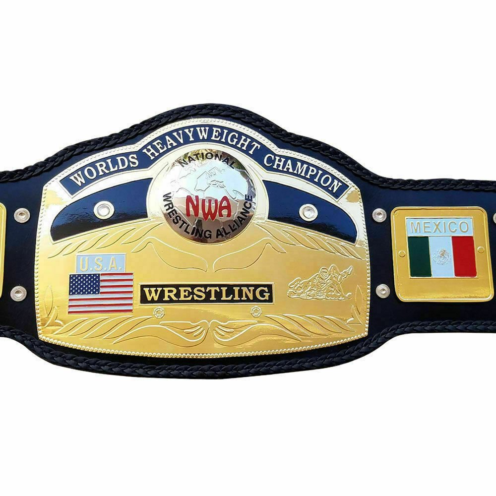 NWA Domed Globe Heavyweight Wrestling Championship Belt Replica 2mm plates