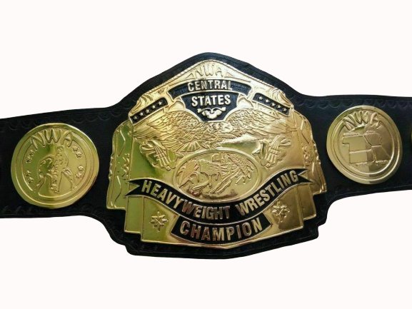 NWA Central States Heavyweight Wrestling Champion Belt 4mm Zinc Plates Replica