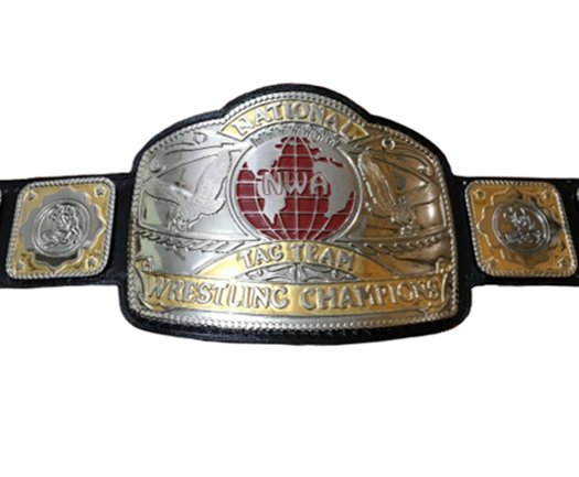 NWA National Tag Team Wrestling Champion Belt 4mm Zinc Plates Replica