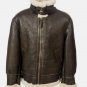 Men's B3 RAF Aviator Real Shearling Brown Sheepskin Leather Flight Bomber Jacket
