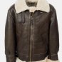 Men's B3 RAF Aviator Real Shearling Brown Sheepskin Leather Flight Bomber Jacket