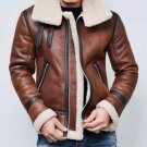 New Aviator Pilot RAF B3 Flying Bomber Fur Shearling Sheepskin Leather Jacket