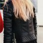New Women's Motorcycle Soft Genuine Lambskin Leather Slim fit Biker Jacket NK2