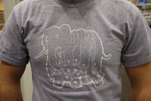Grey Elephant T- Clock Hand Strangle